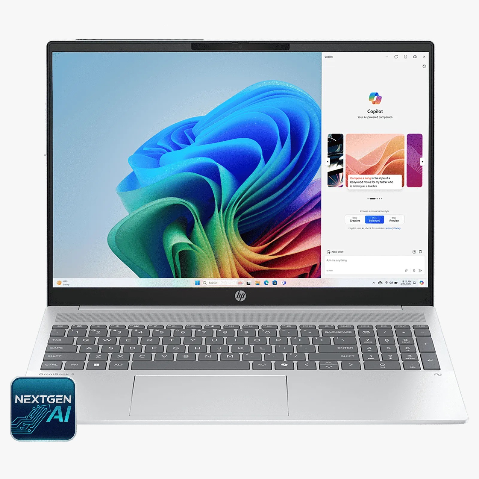 HP OmniBook Ryzen powered laptop side angle